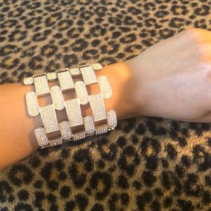 Swarovski crystal bangle and ring in Selling Silver